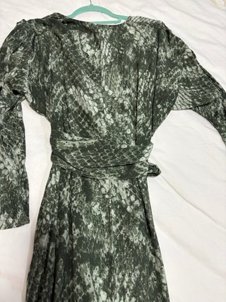 Vestido túnica estampado serpiente verde