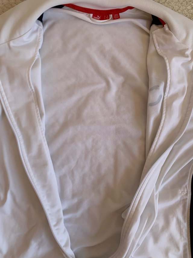 sudadera chandal Puma Blanca y Negra Track Jacket
