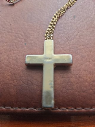 Colgante Cruz Plata Florentina y cadena plata