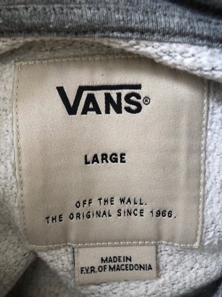 Felpa con cappuccio Vans Grigia Logo con mosche