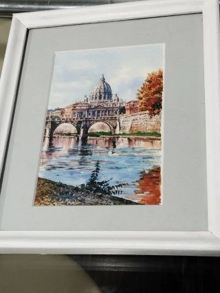 2 Láminas Marco Madera Paisaje 2x10€