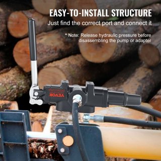 Válvula Hidráulica para Dividir Troncos de 1 Espool, Válvula de Control Direccional Hidráulica de 25 GPM, Válvula Hidráulica para Cargadores de 3626 PSI, Válvula de Control de Joystick Hidráulico ...