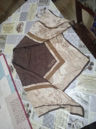 Foulard donna beige e marrone