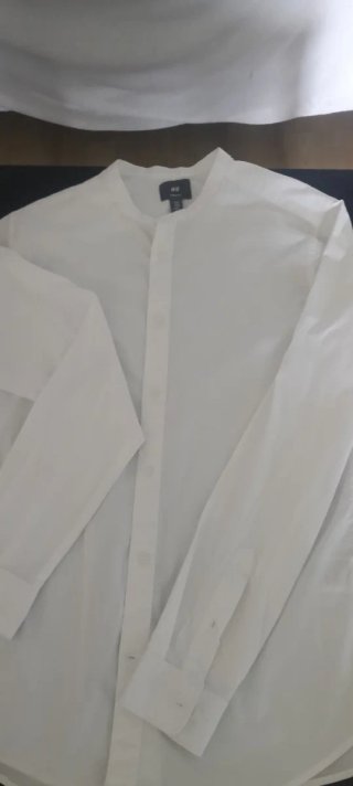 Camisa H&M Cuello Mao Blanca Talla M