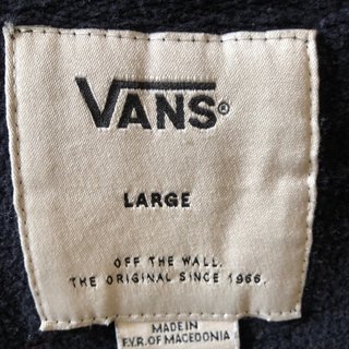 Felpa Vans con cappuccio e zip nera L