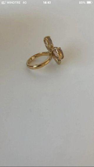 Anello Farfalla Swarovski Oro Bianco