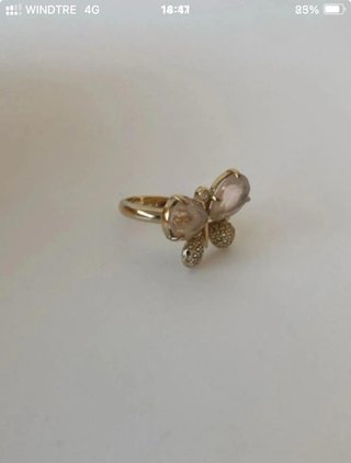 Anello Farfalla Swarovski Oro Bianco