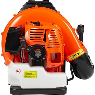 Soplador de Hojas de Mochila, Soplador de Hojas de Gas de 79CC 2 Tiempos con Tanque de Combustible de 3L, Volumen de Aire de 930CFM Velocidad de 184MPH, Ideal para Cuidado del Césped, Limpieza de ...