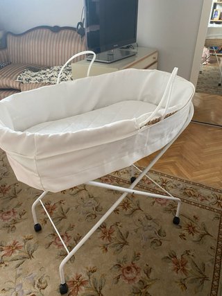 Culla in vimini per neonato con supporto+nuovo materasso