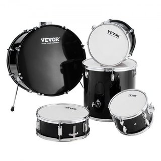 Juego de Batería para Adultos, 5 Piezas, Kit de Batería Completo de 22 Pulgadas con Bombo, Toms, Caja, Batería de Piso, Silla Ajustable, Soportes, Platillo, Pedal de Hi-Hat y Palillos, Kit de Bate...