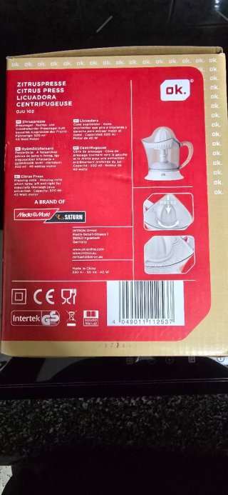 Exprimidor OK OJU 102 500ml 40W - TOTALMENTE NUEVO