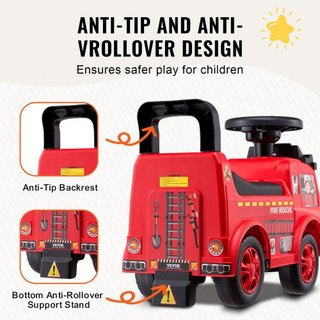 Coche de empuje para niños pequeños, edades 1-3, corredor de paseo, juguete de empuje para sentarse y levantarse, coche clásico para niños con volante musical y almacenamiento debajo del asiento, ...