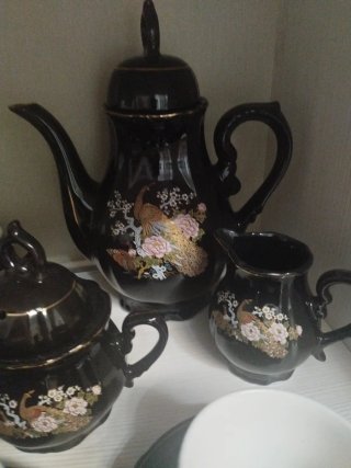 Juego de café artesanal porcelana