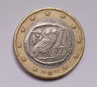 Moneta 1 Euro Grecia 2002.S Rara