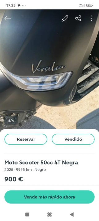 Moto Scooter 50cc Negra Automática