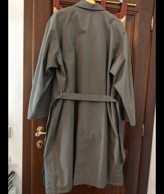 Trench impermeabile vintage grigio