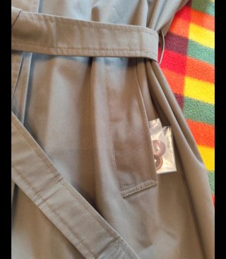Trench impermeabile vintage grigio