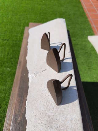 Juego de 3 planchas antiguas decorativas