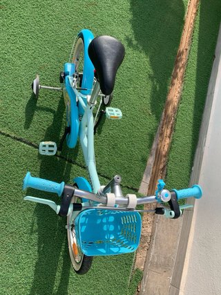Bicicleta infantil azul con cesta 16 pulgadas