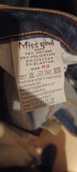 Jeans donna blu vita alta