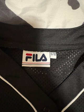 Camiseta Béisbol Fila Negra Talla S