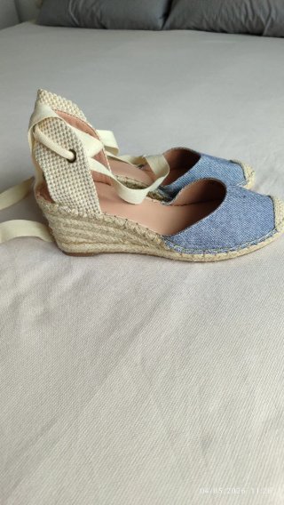 Sandalias cuña esparto Springfield