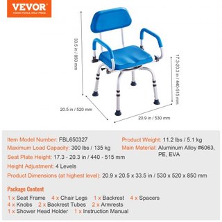 Silla de Ducha Giratoria 360 Grados, Asiento de Ducha Ajustable con Brazos Pivotantes y Asiento de Baño Acolchado para Ducha o Bañera, Silla de Bañera Antideslizante para Ancianos y Discapacitados...