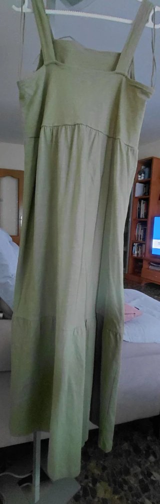Vestido largo tirantes Esprit caqui