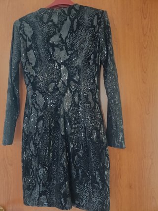 Tubino donna Fracomina nero/grigio paillettes