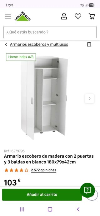 Armario blanco multiusos