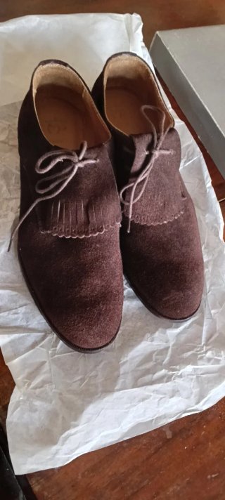 Zapatos de piel de ante,marrones