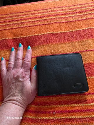 Cartera de piel Moon negra
