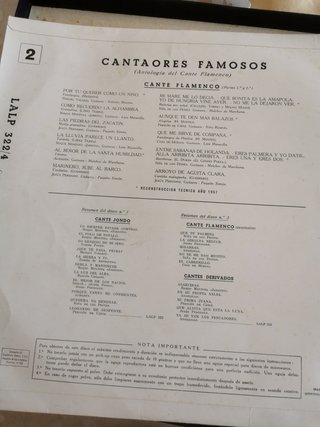 Caja 3 Vinilos Cantaores Flamencos