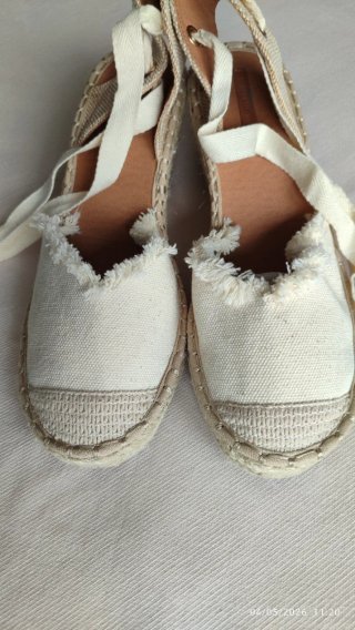 Sandalias cuña esparto Springfield beige