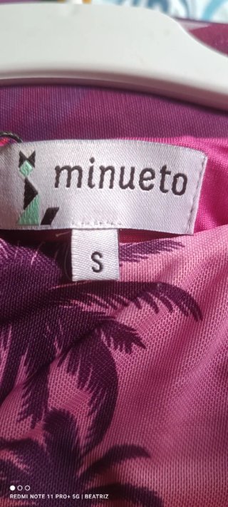 Camiseta Minueto Palmeras Rosa y Morado