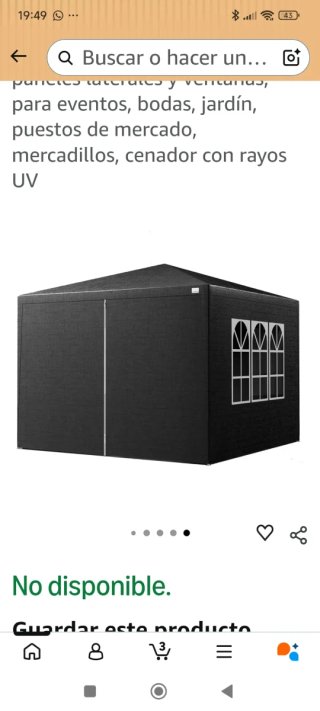 Carpa Gris 300x300x250cm
