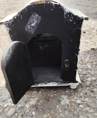 Reloj de mesa antiguo blanco