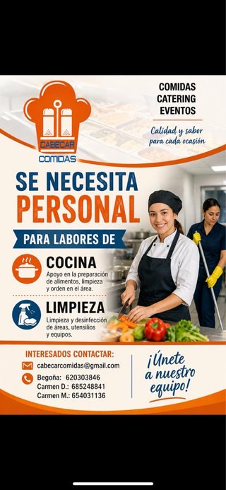 Trabajad@r de cocina/limpieza
