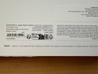 Apple Watch 40mm. Plum Sport Loop