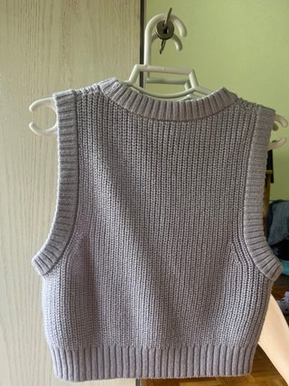 Chaleco punto lila talla única