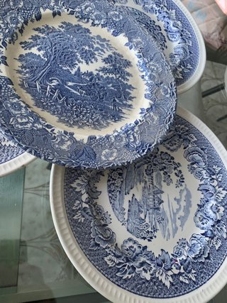 Set 4 piatti ceramica inglese vintage
