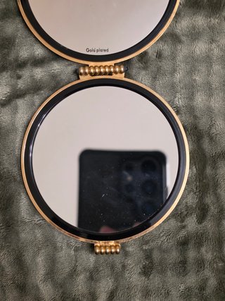 Specchio Janeke vintage gold plated Ø 130 doppio