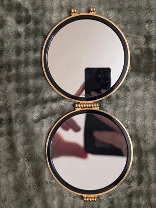 Specchio Janeke vintage gold plated Ø 130 doppio