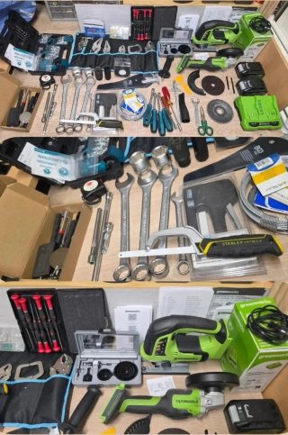 Set Attrezzi Manuali e Batteria Greenworks