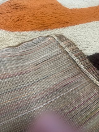 Alfombra Lana Català 70s Marrón Naranja beige.