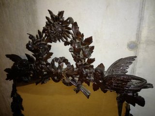 Specchio antico intagliato legno 1600