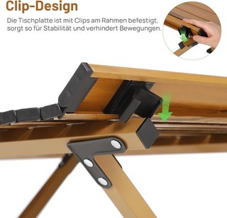 Mesa Camping Plegable Madera y Metal