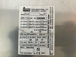 Placa de gas TEKA 4 fuegos butano