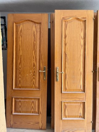 Puertas de roble interior con cristal y sin cris