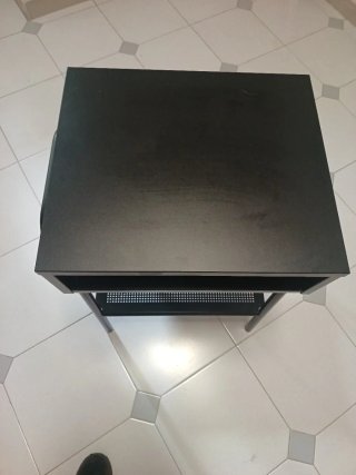 Mueble auxiliar negro 2 estantes